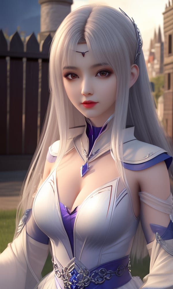 (,1girl, ,best quality, ),looking at viewer, <lora:427-DA-斗破苍穹-小医仙-天毒女-白衣:0.8> ,,,ultra detailed background,ultra detailed background,ultra realistic 8k cg, ,masterpiece, (( , )),     ,castle,     pyrokinesis,  (cleavage), (),