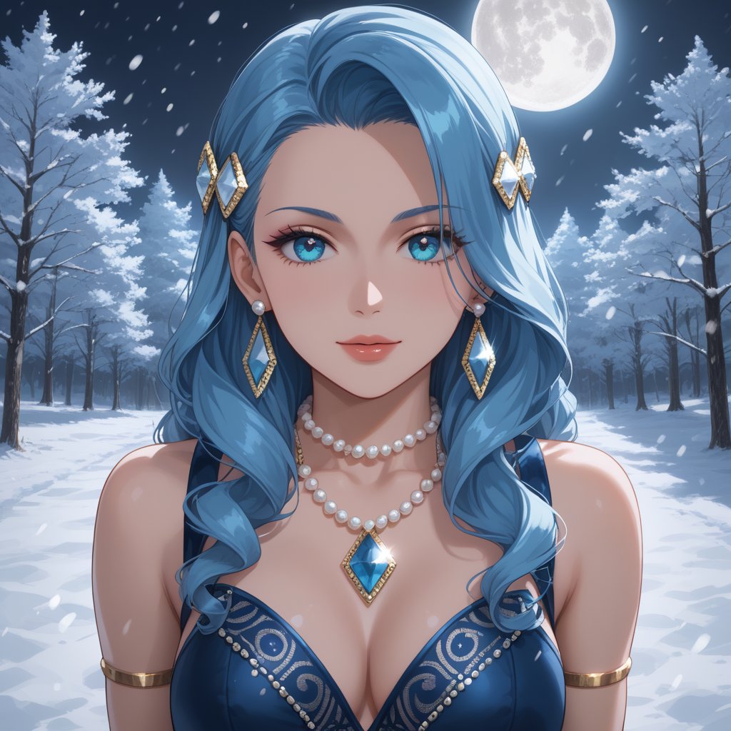 (,1girl, ,best quality, ),,  picture-perfect face,   clean, masterpiece,     cinematic lighting, cinematic bloom, fantasy,  , unreal, science fiction, ((,1girl, pov,))(((,tree, 1girl, full moon,snowing,snow ,solo,     solo focus,  long_hair, looking_at_viewer,  )))  (rich:1.4,)     prestige, luxury, jewelry, diamond, gold, pearl, gem, sapphire, ruby, emerald, intricate detail, delicate pattern, charming, alluring, seductive, erotic, enchanting, hair ornament, necklace, earrings, bracelet, ,