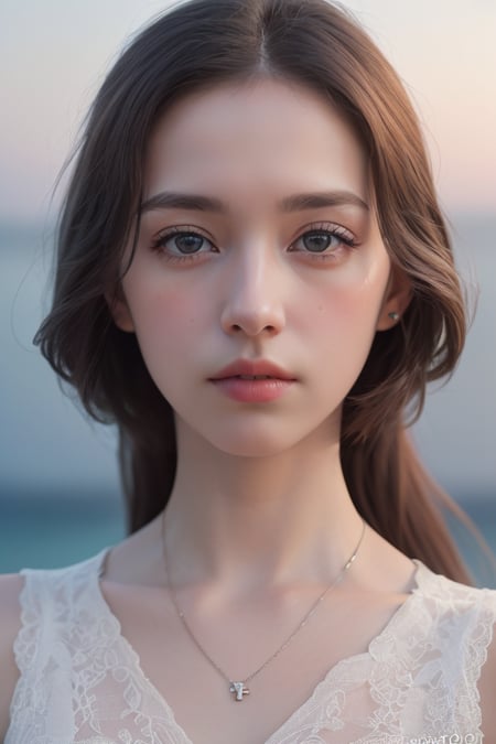 ultimate quality, masterpiece, ultra high res, (photorealistic, hyperrealistic:1.9), 1girl, detailed face, detailed eyes, white dress, dramatic lighting, sunset, sea, (detailed Shot on Hasseblad X1D-50c with Lens Hasselblad XCD-45P:1.6), (portrait:1.9)