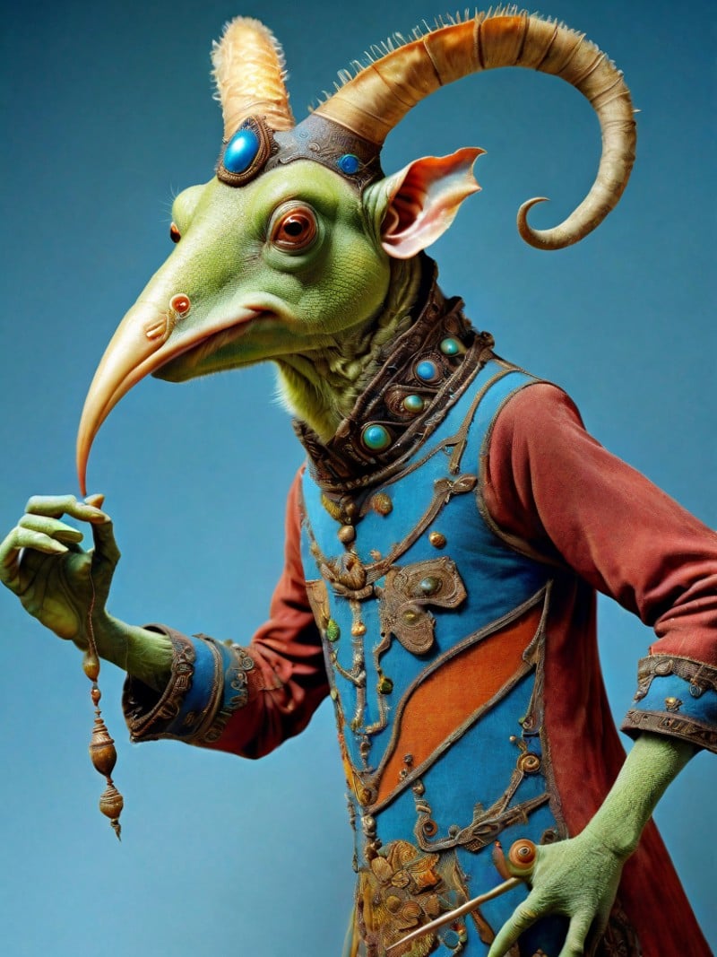 photography in the style of detailed hyperrealism,creature,fantasy,James Christensen,bold lines,hyper detailed,