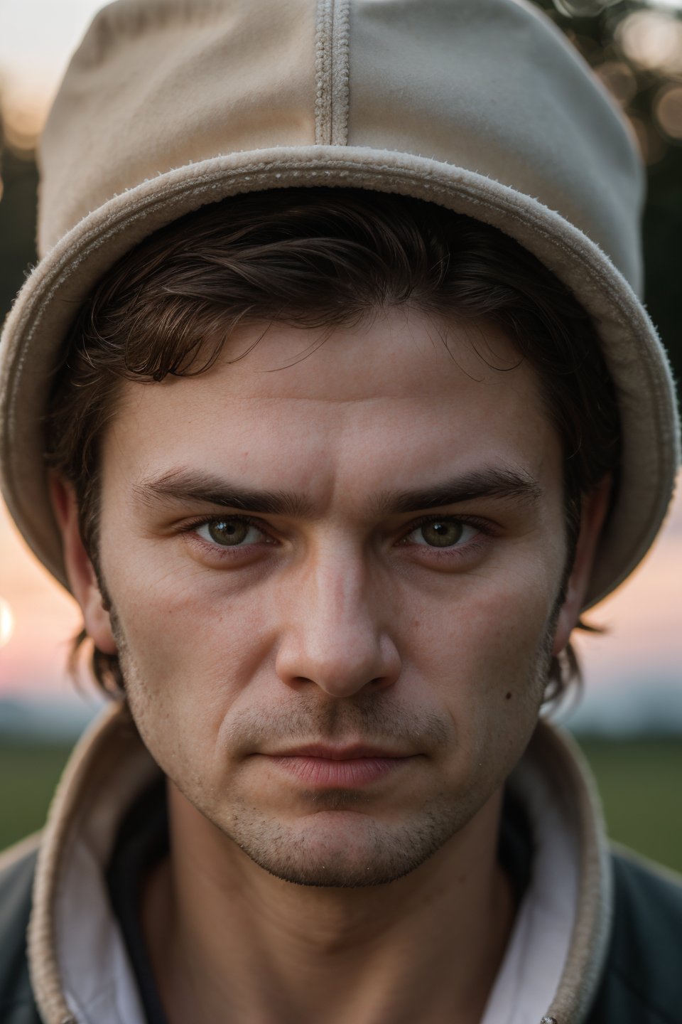 photograph, portrait, close up of a Oleg, at Twilight, shallow depth of field, Sony A7, L USM, photo, close-up