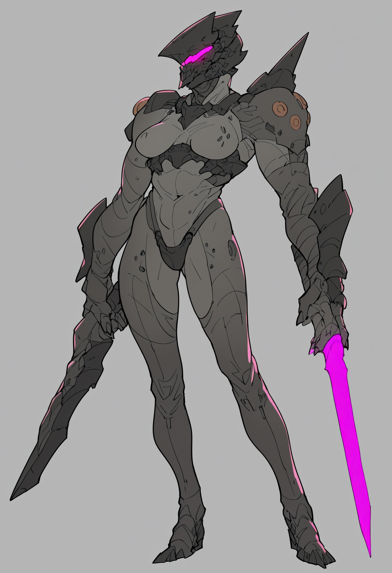 score_9, score_8_up, score_7_up, score_6_up, score_5_up, score_4_up, tall slim robot, armor, helmet, holding weapon, <lora:Yeong gyun lee style:1>, cyb3rh0rr0r, high contrast, vibrant colors,