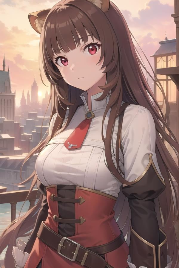 raphtalia, <lora:raphtaliatest:1>,raphtalia, animal ears, brown hair, long hair, raccoon ears, raccoon girl, raccoon tail, (red eyes:1.5), tail,BREAK arm garter, belt, brown belt, brown dress, dress, juliet sleeves, long sleeves, puffy sleeves, short dress,,BREAK looking at viewer,BREAK outdoors, city,BREAK <lora:GoodHands-vanilla:1>, (masterpiece:1.2), best quality, high resolution, unity 8k wallpaper, (illustration:0.8), (beautiful detailed eyes:1.6), extremely detailed face, perfect lighting, extremely detailed CG, (perfect hands, perfect anatomy),