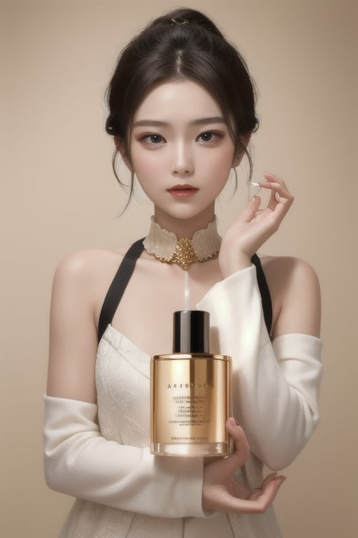 (Best quality:1.41),(Masterpiece:1.41),(beautiful and aesthetic:1.31),Insane Details,(modern art design:1.41),cosmetic product emphasized,parameters: "parameters: \"golden water,golden background,skincare,rocks,<lora:金色质感_v1.0:1>,