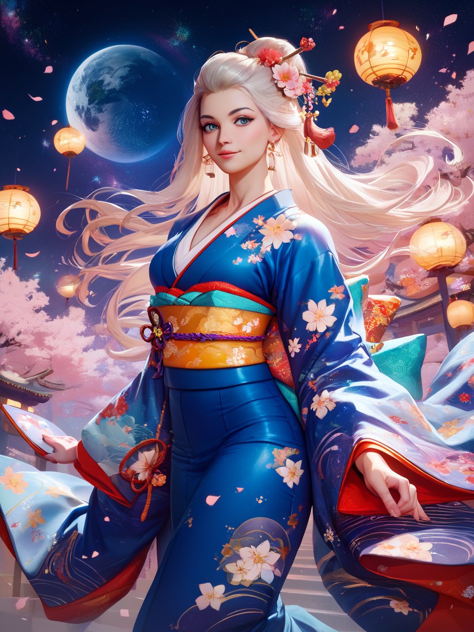 score_9,score_8_up,score_7_up,1girl,solo,best quality,highres,masterpiece,image of a beautiful girl dressed in white,with long hair,super hyper realistic 8k image with celestial background,<lora:Kimono:1>,Kimono,