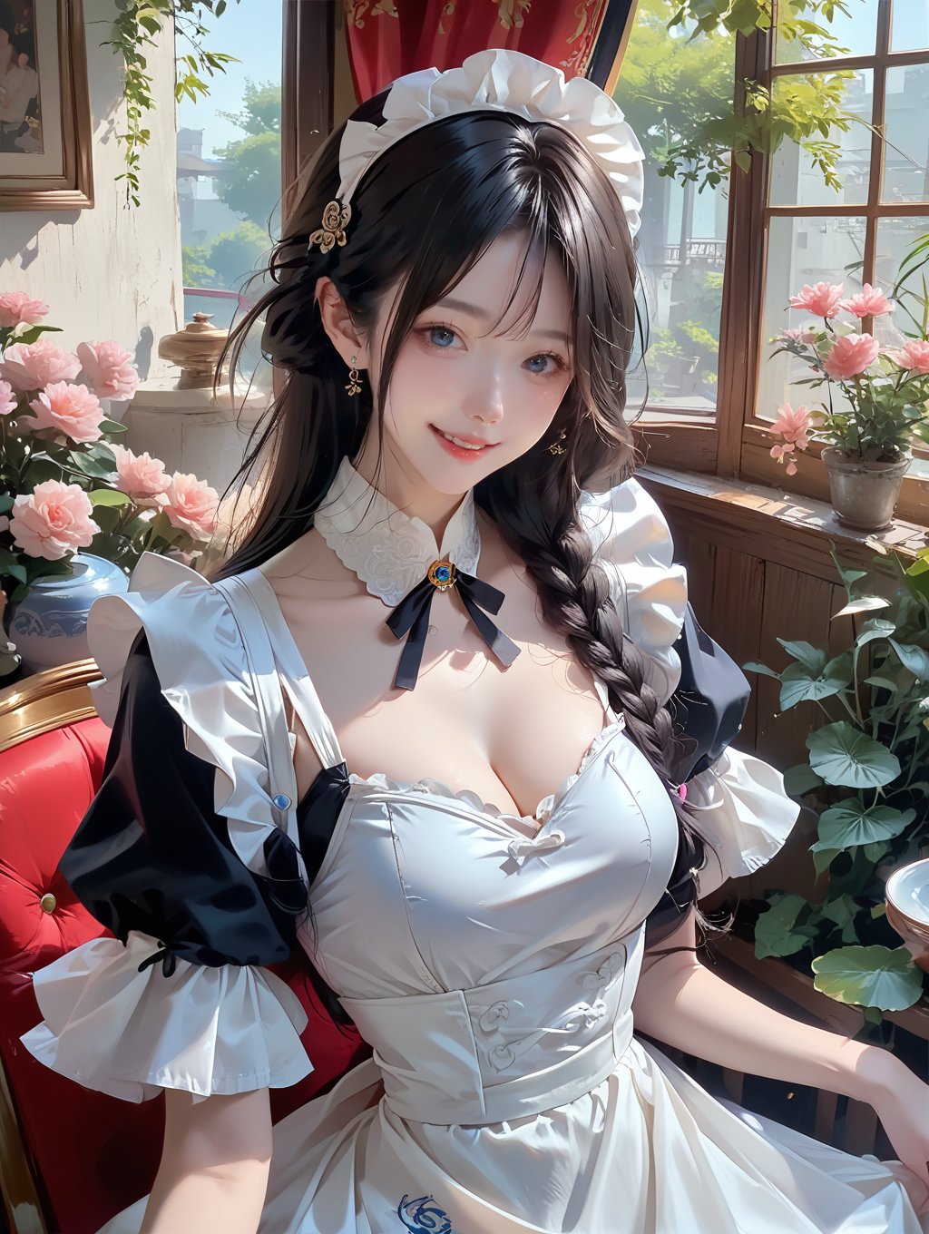 score_9, score_8_up, score_7_up,1girl, maid, smile, <lora:yunyi_pony-000004 (1):0.7> yunyi, qunzi, beijing