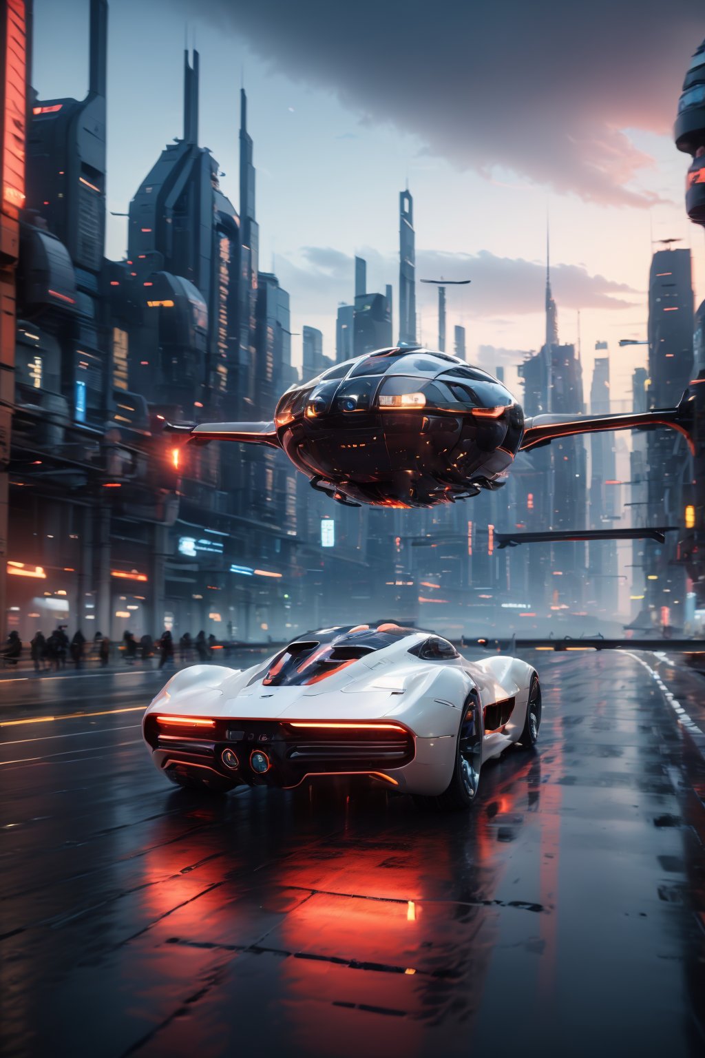 <lora:AgainRealistic_v2.0:1>, AgainRealistic_v2.0, car, motor vehicle, vehicle focus, no humans, science fiction, aircraft, city, flying, scenery, road, motion blur, building, outdoors, helicopter, sky, cloud, realistic, night, skyscraper, cyberpunk