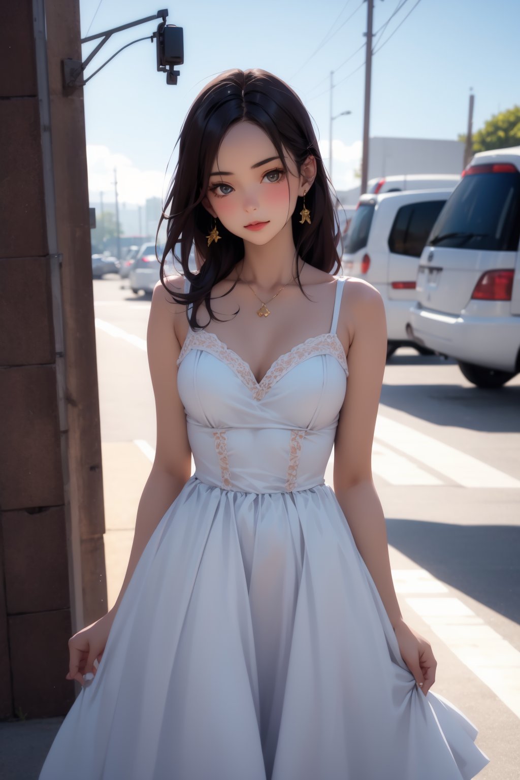 1girl, dress, looking at viewer,