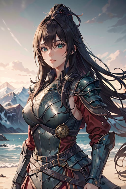 <lora:HXarmour_052:0.8>,mountain,Playing with Hair,, hxarmour,1girl,(green armour:1.3),, ultra-detailed,extremely delicate and beautiful,(by exquisite colors block),masterpiece,best quality,unreal engine 5 rendering,movie light,movie lens,movie special effects,detailed details,HDR,UHD,8K,CG wallpaper,