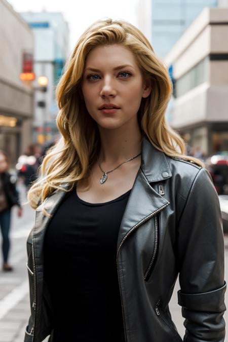 <lora:mondongo_LoRA_KatherynWinnick:1> mndngwmn, blond hair, wearing a leather jacket, on a city downtown, (ultra realistic, 8k,high quality)