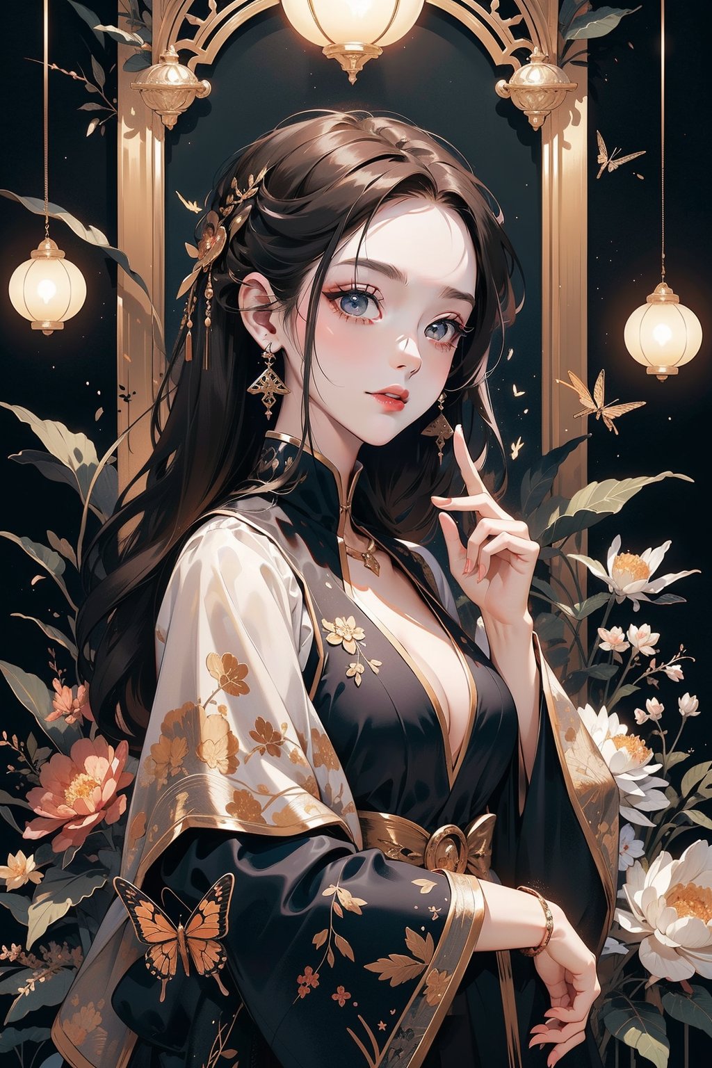 masterpiece,best quality,ultra-detailed,1girl,in the classroom,black theme,gold edge,<lora:md_20230907194637-000009:0.7>,illustration,