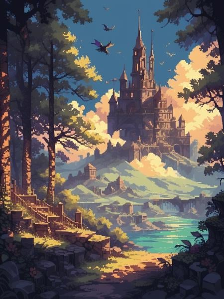 score_9, score_8_up, score_7_up, score_6_up, <lora:d3p1x3lXLP:1> d3p1x3l, pixel art, scenery, 