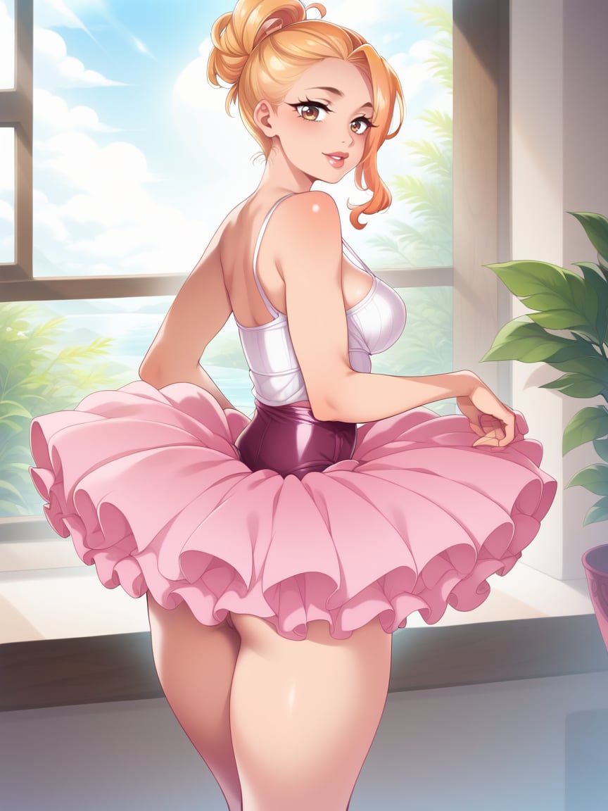 score_9, score_8_up, score_7_up, best quality, masterpiece, 4k, uncensored, perfect lighting, rating_explicit, very aesthetic, anime BREAKbeautiful, sexy woman wearing a celadon ((tutu skirt)), <lora:tutu_skirt-PD-1.0:1>,cover art, fashion model, pose,(agawa_ryou)