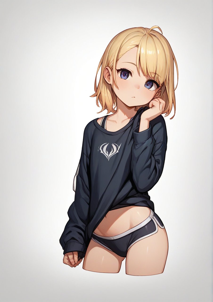 (score_9,score_8_up,score_7_up,score_5_up, score_4_up, source_anime),(loli,little girl),blonde,curvy,looking at viewer, <lora:TCD 고속추론, 샘플러 Euler 계열:1> <lora:Artist - wagashi .3 WD - IPG - ND v21:1>,white background,cowboyshot