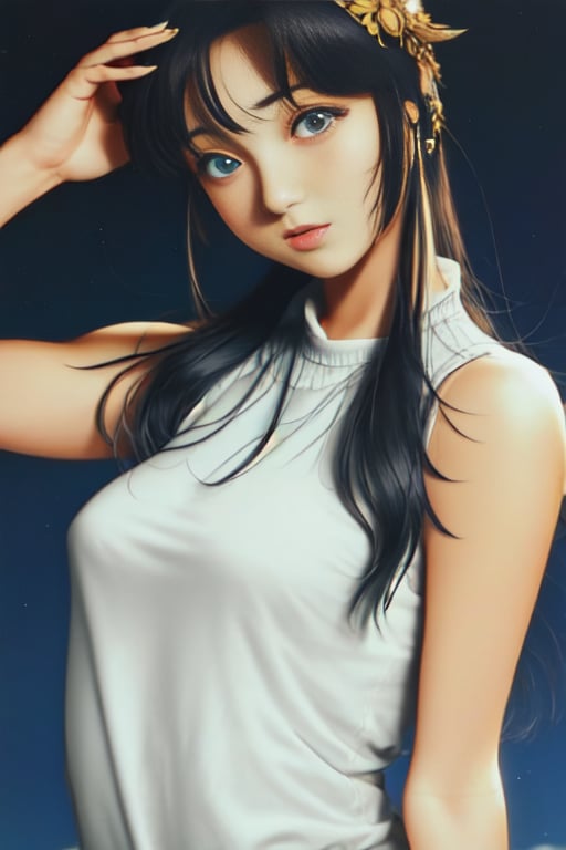 1girl,solo, cute  ,,woman, explorer clothes,  detailed eyes, at the mountains, (anime eyes:1.2), perfect body, detailed face, saigado <lora:stylesaigado-000009:1> <lora:beautifuleyes:0.8> <lora:GoodHands-beta2:1>