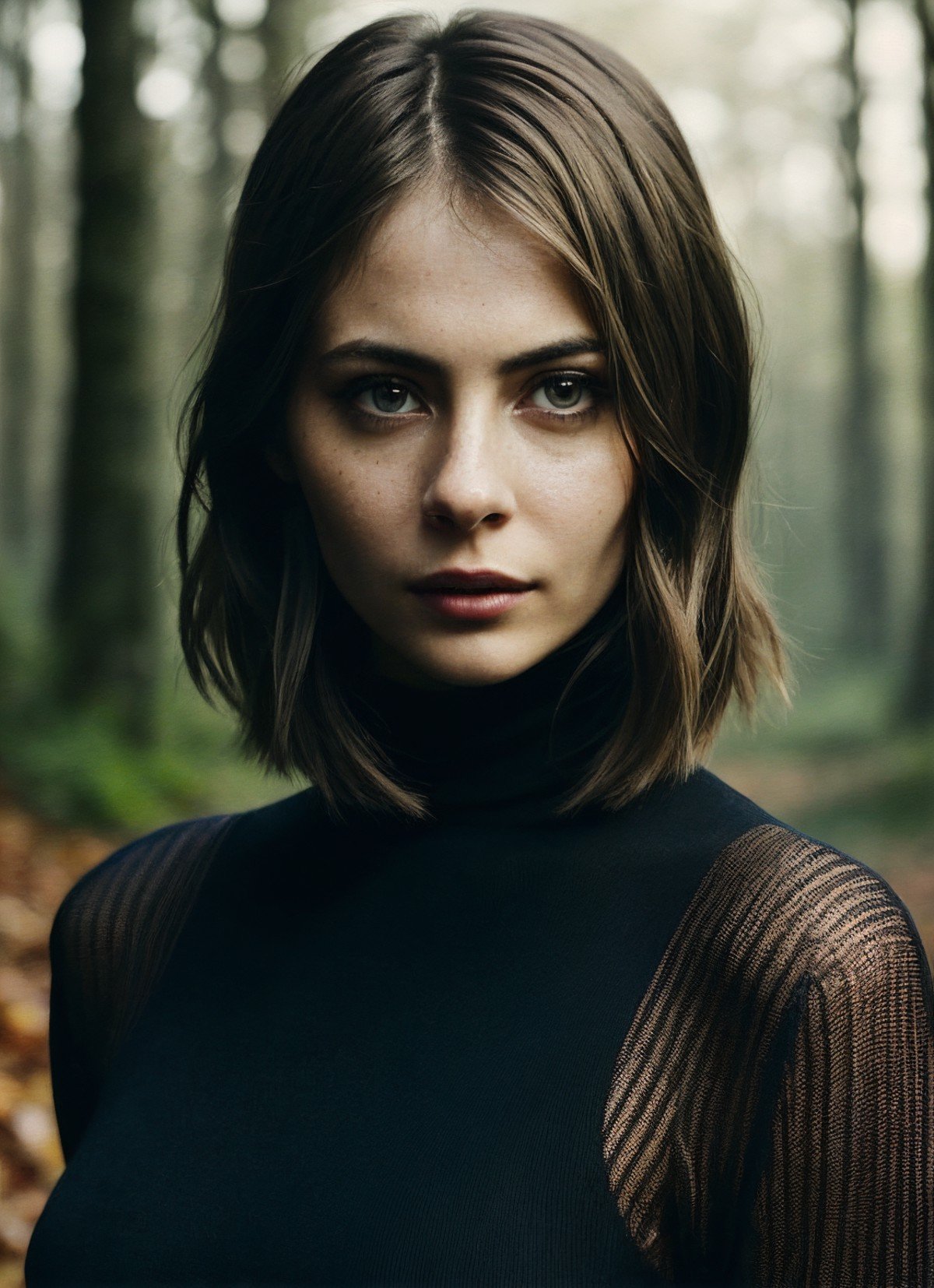 A stunning intricate full color portrait of (sks woman:1), wearing a black turtleneck, epic character composition, by ilya kuvshinov, alessio albi, nina masic, sharp focus, natural lighting, subsurface scattering, f2, 35mm, film grain, <lora:locon_willa_v1_from_v1_64_32:1.25>