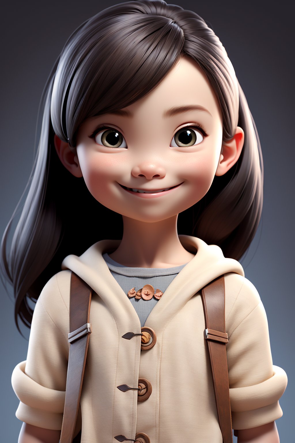 masterpiece,best quality,<lora:皮克斯1:0.8>,portrait,smiling little girl,