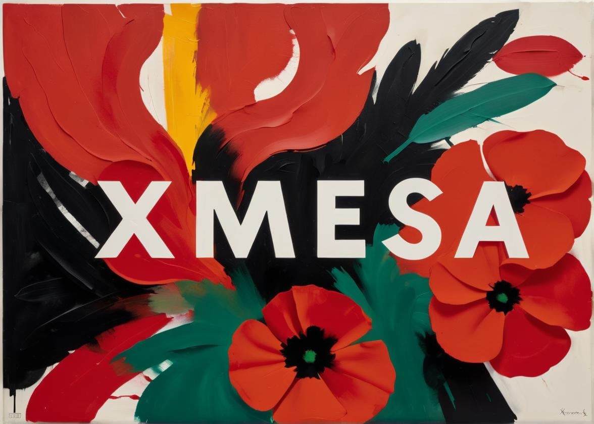 artwork with (the text "xmesa":1.2), featuring 