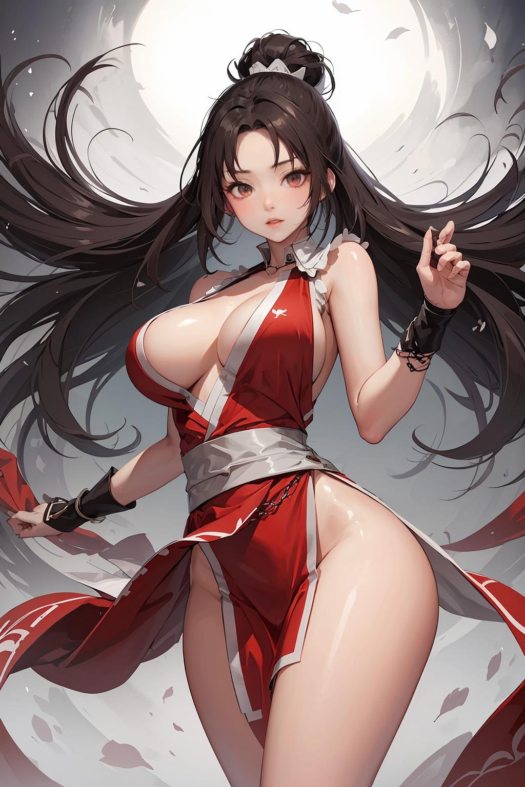 bzhw,1girl,shiranui mai,Best quality,masterpiece,ultra high res,<lora:GoodHands-beta2:1>,<lora:buzhwu-000014:0.6>, beautiful color, illustrious light, stunning composition, majestic, cinematic aesthetic, inspired, shiny, vibrant