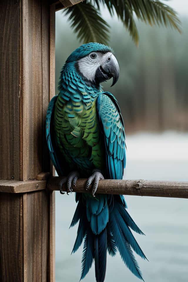 a photo of a parrot, epic