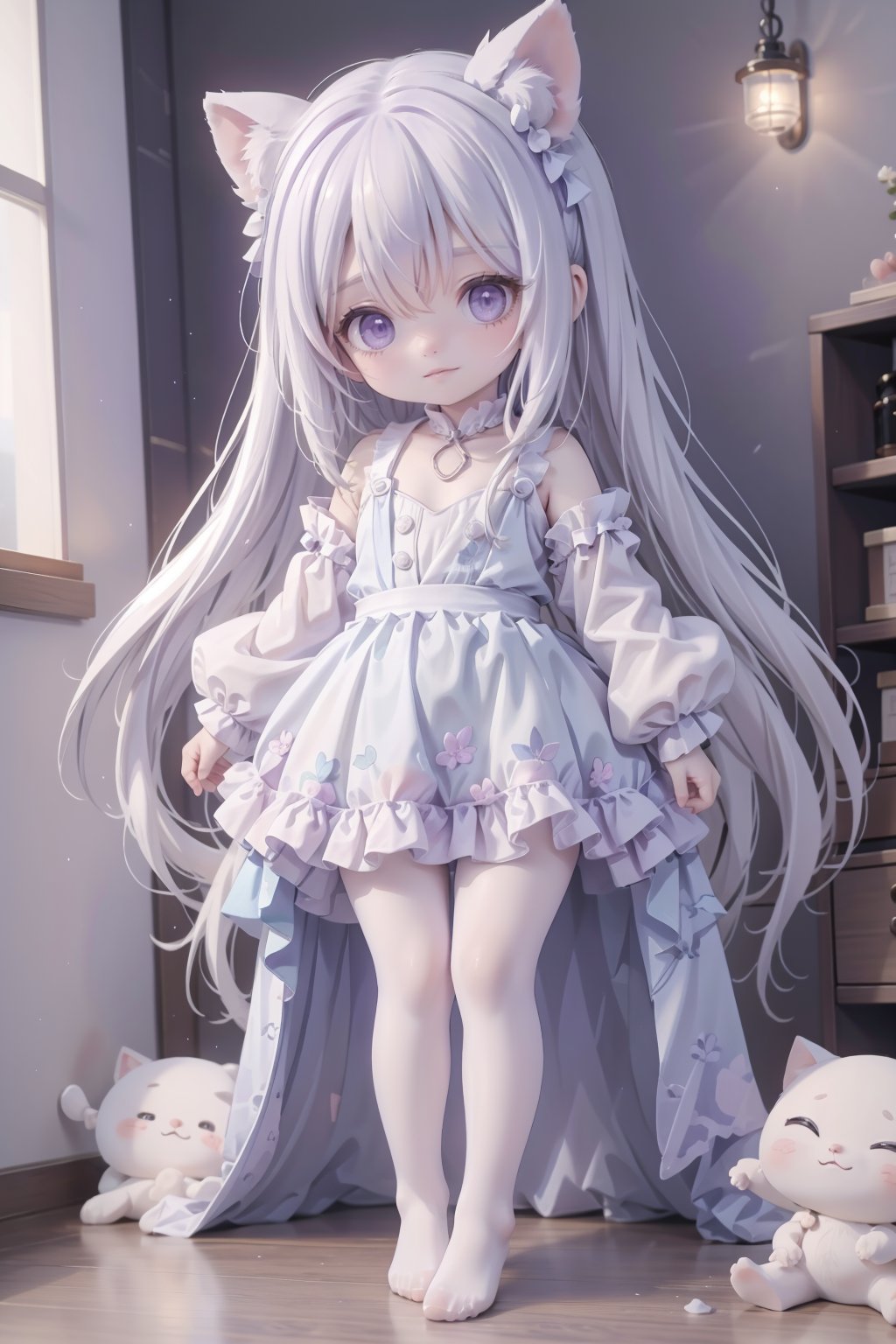 1girl,long hair,very long hair,smile,blush,solo,sweater,shoes,cat,long sleeves,purple hair,purple footwear,pants,((Graffiti style:1.2)),graffiti art,high contrast,flat illustrations,(loli:1.5),(5yo:1.5),(very_long_hair,:1.3),