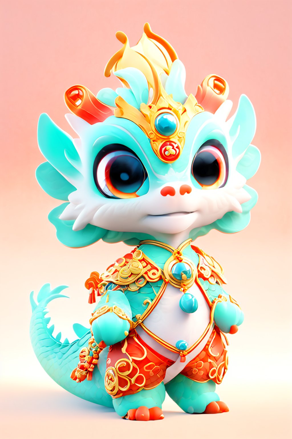 <lora:cuedrangon1-000016:1>,Cute Chinese Dragon,no humans,simple background,  full body, (Best quality: 1.1), (Realistic: 1.1), (Photography: 1.1), (highly details: 1.1)