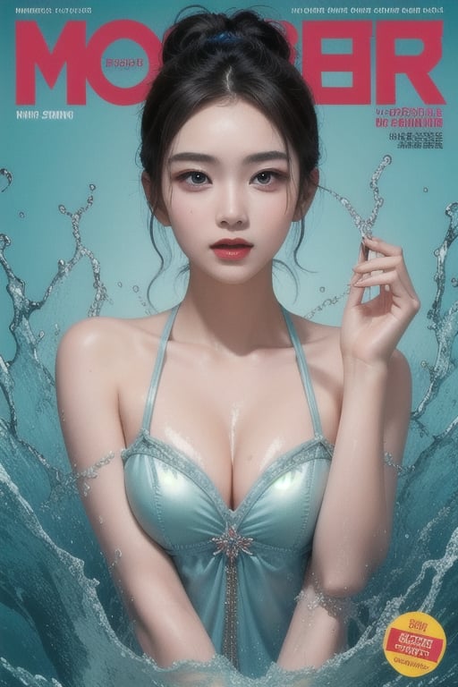 (Best quality:1.41),(Masterpiece:1.41),(magazine cover:1.2),(beautiful and aesthetic:1.31),Insane Details,(modern art design:1.41),(Poster design:1.136),cosmetic product emphasized, vibrant colors, eye-catching design, water-themed background, water droplets, sparkling water, refreshing feeling, glowing skin, hydrating effect, water element, magical water splashes, professional photography, high-resolution image, captivating composition, elegant typography, modern design, flawless beauty, luxurious packaging, natural ingredients, dermatologist recommended, radiant complexion, skincare routine, long-lasting moisture, youthful appearance, attractive visuals, visually appealing layout