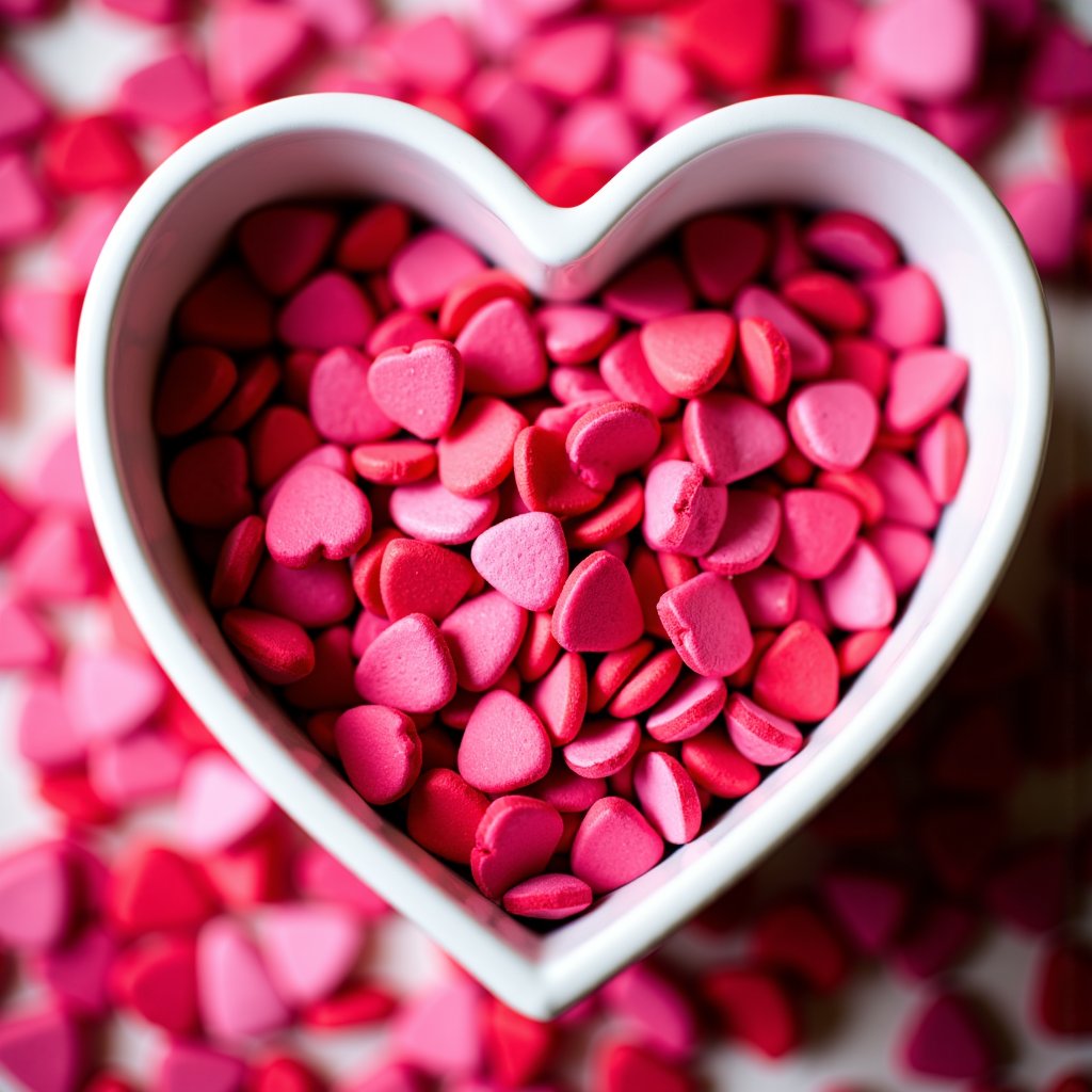 there is a heart shaped bowl filled with pink sprinkles,behance. polished,heart effects,falling hearts,falling red petals,romanticist,falling in love,heart,several hearts,bokeh photography,hearts symbol,falling flower petals,magic heart,anatomically correct heart,red gems scattered **** dust,rose petals,istock,stream of love and happiness,romantic simple path traced,(heart),hearts,many hearts,bokeh photograph,love is begin of all,istockphoto,pinterest and shutterstock,photo of,an epic love affair with doubt,bokeh color background,falling petals,bokeh. brian spilner,tiny crimson petals falling,on a canva,