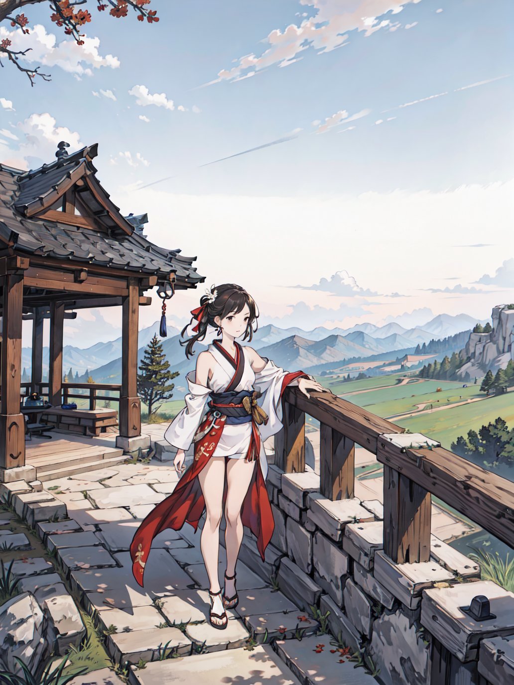 high_resolution,best quality,detailed background,girl,landscape,oriental