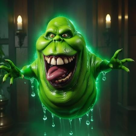 Slimer1024, a glowing green ghost through a wall, wet and slimy, features intricate detail, detailed eyes, highly detailed, photography, ultra sharp, film, bokeh, professional, 4k  <lora:Slimer1024:0.7>