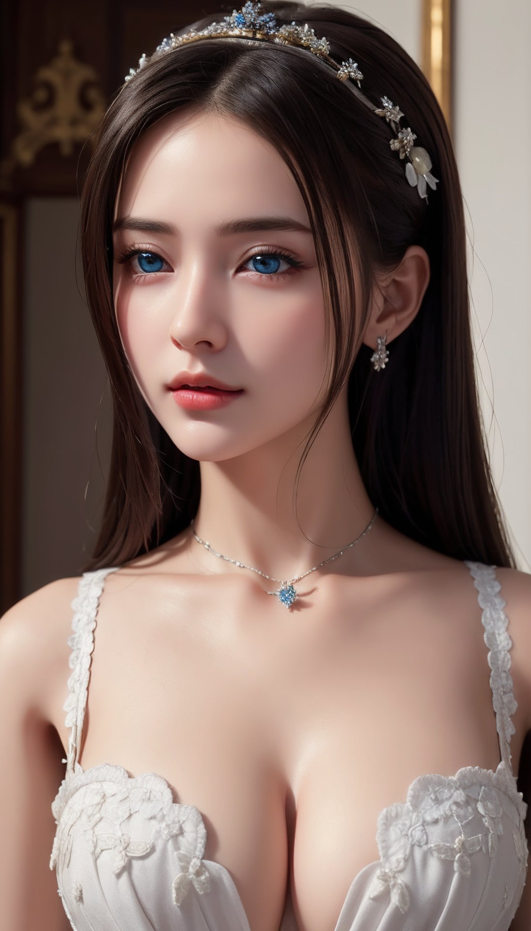 (best quality, masterpiece:1.2), ultra detailed,(photo realistic:1.4),shiny blue eyes,royal palace,love_doll,<lora:Love Doll_v1:0.5>