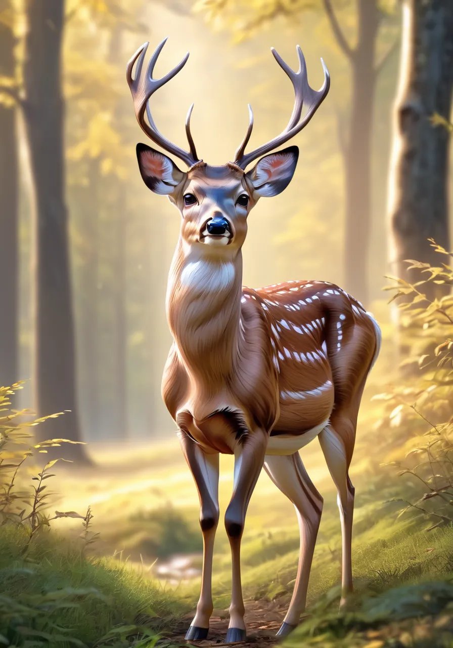 highres,best quality,photo,natural,No eye deer.