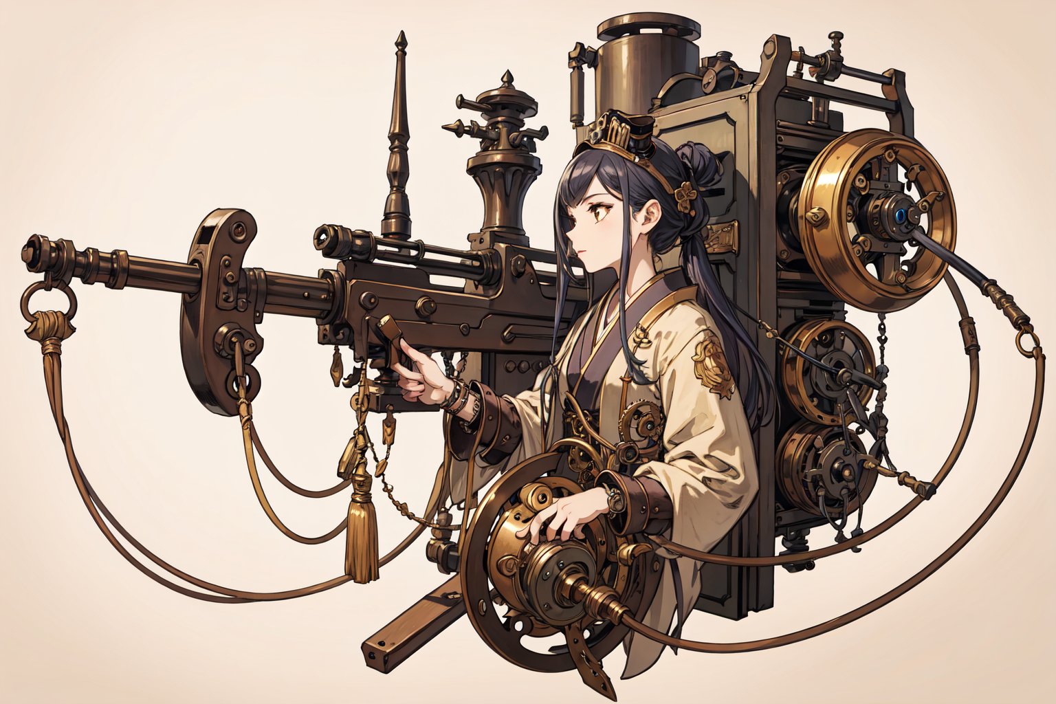 best quality,oriental_detailed background,detailed_hand,steampunk, 