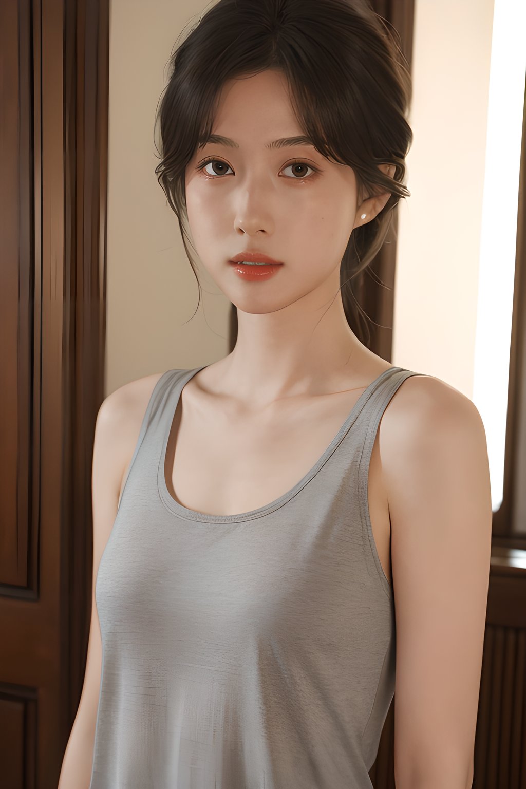 <lora:0829_06:0.7>,tank_top,, 1girl,realistic,masterpiece, best quality, photorealistic, HDR,detail