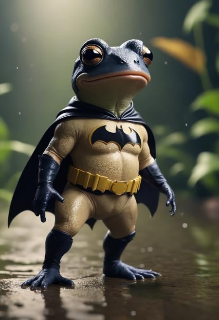 Coqui frog in batman uniform, 8k