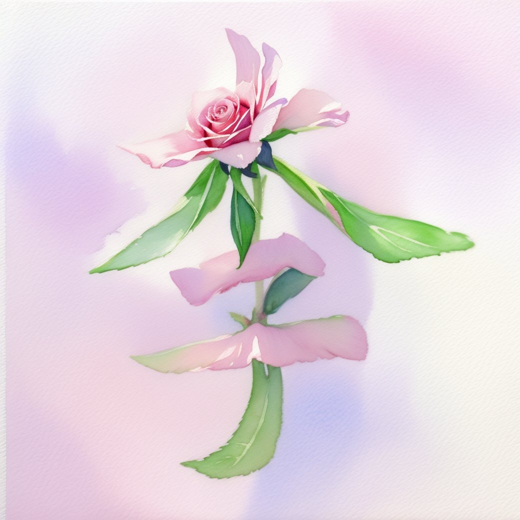 flower,pink rose,pink flower,no humans,rose,white background,((Monet style)),plant,still life,Watercolor painting,parameters realistic,vibrant colors,Childhood life,creek,high level of detail.(masterpiece:1,2),best quality,masterpiece,highres,original,extremely detailed wallpaper,perfect lighting,(( Watercolor Painting Style)),<lora:2SHUICAI:0.8>,purple rose,pink carnation,