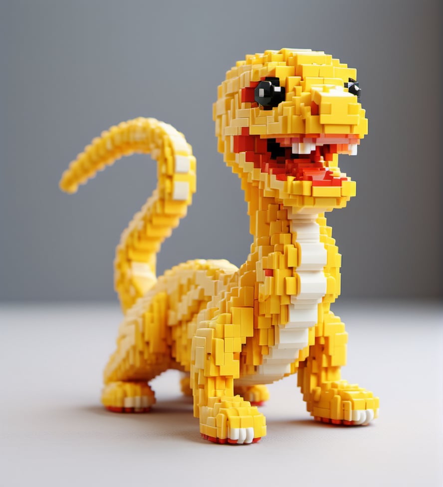 Lego pixel art,toy,3d model,detailed,playful,creativity,fine craftsmanship,childhood,hobby,indoor,studio lighting,<lora:微型像素-000009:0.6>,snake,