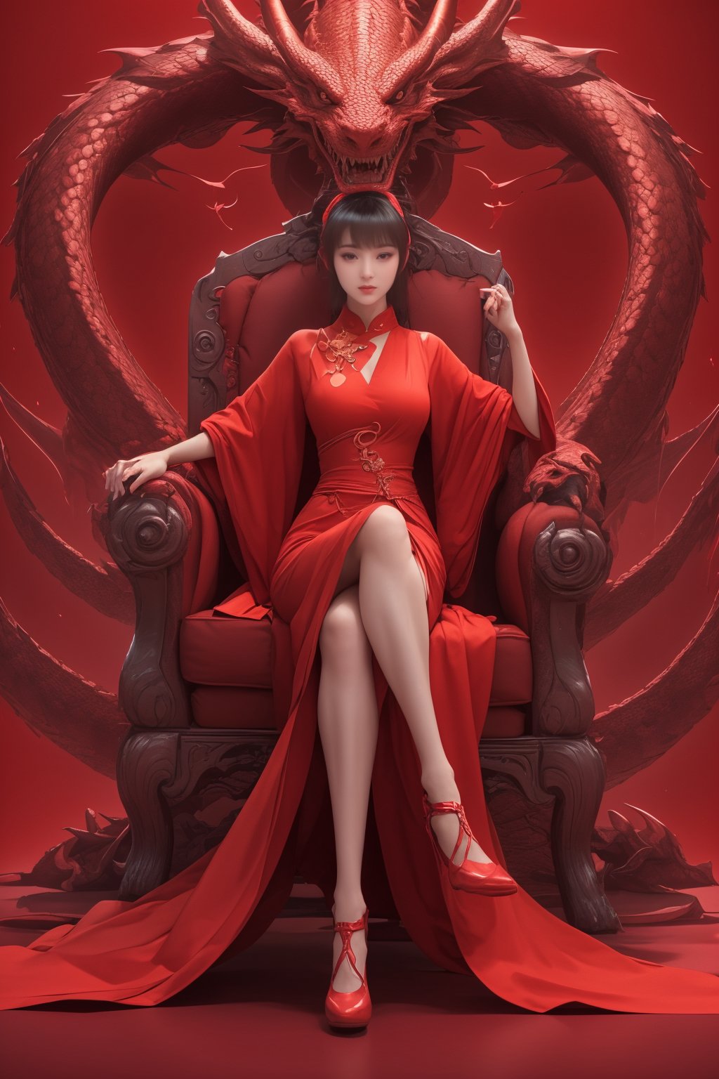 1girl,red theme,(red background:1.2),<lora:龙女:0.8>,dragon,longnv,(wide angle lens:1.3),better hands,<lora:2Msd15_lcm_lora_rank1:0.8>,