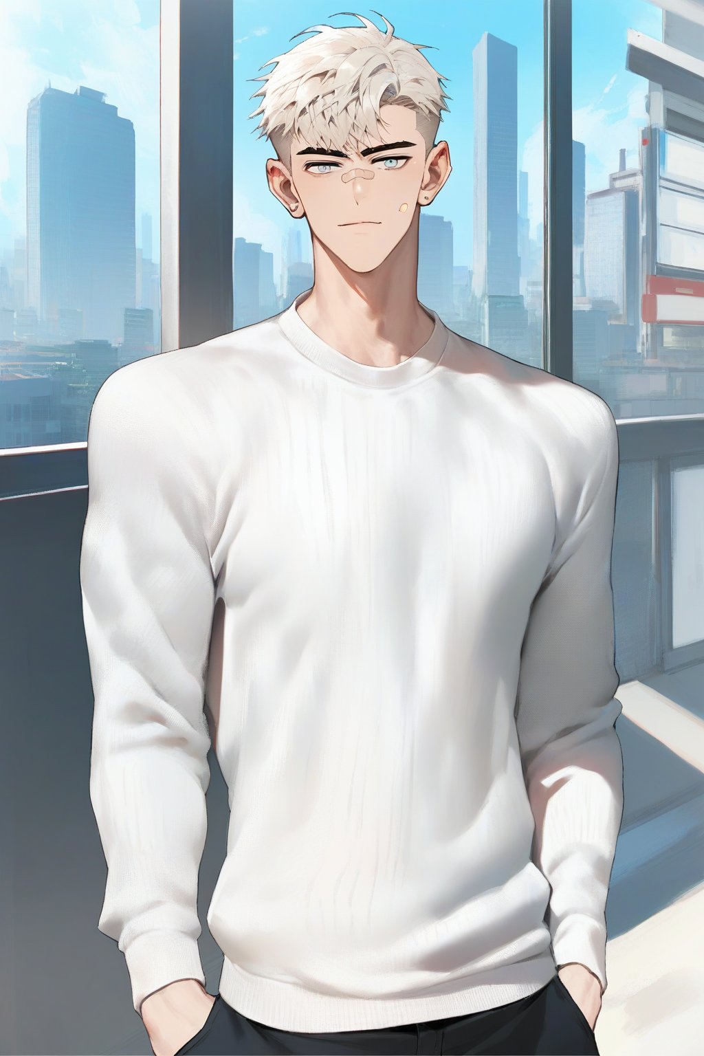 <lora:lymss1:0.8>,1boy,lymss,(portrait),male focus,looking at viewer,sweater,city,handsome,, score_9,score_8_up,score_7_up,source_anime,