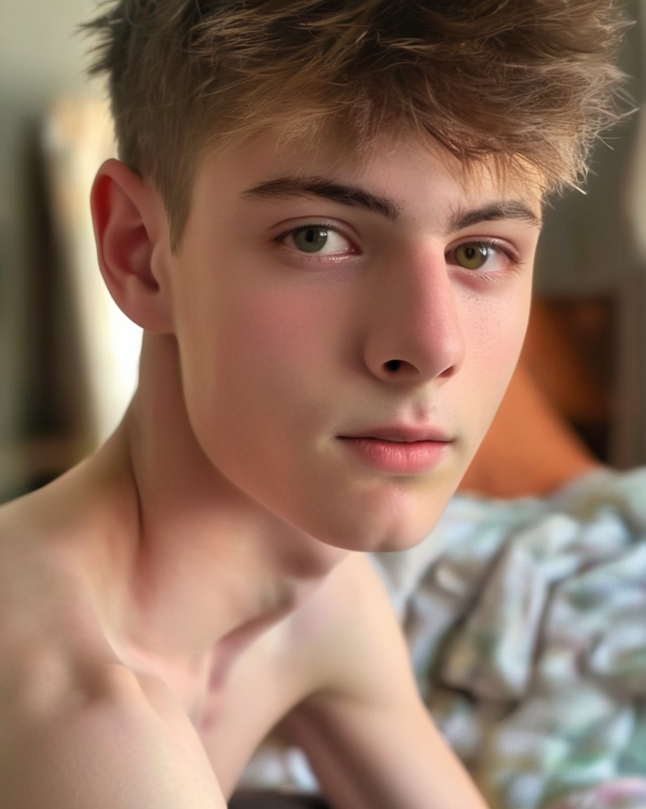 anepicboy, a cute teen, shirtless, sitting at home, sharp focus, finely detailed face, male_only, sharp skin, masterpiece, photorealistic, ultra-detailed, fine skin detail, best, super fine, best quality, ultra highres, 8k, RAW photo<lora:EMS-353478-EMS:1.000000>