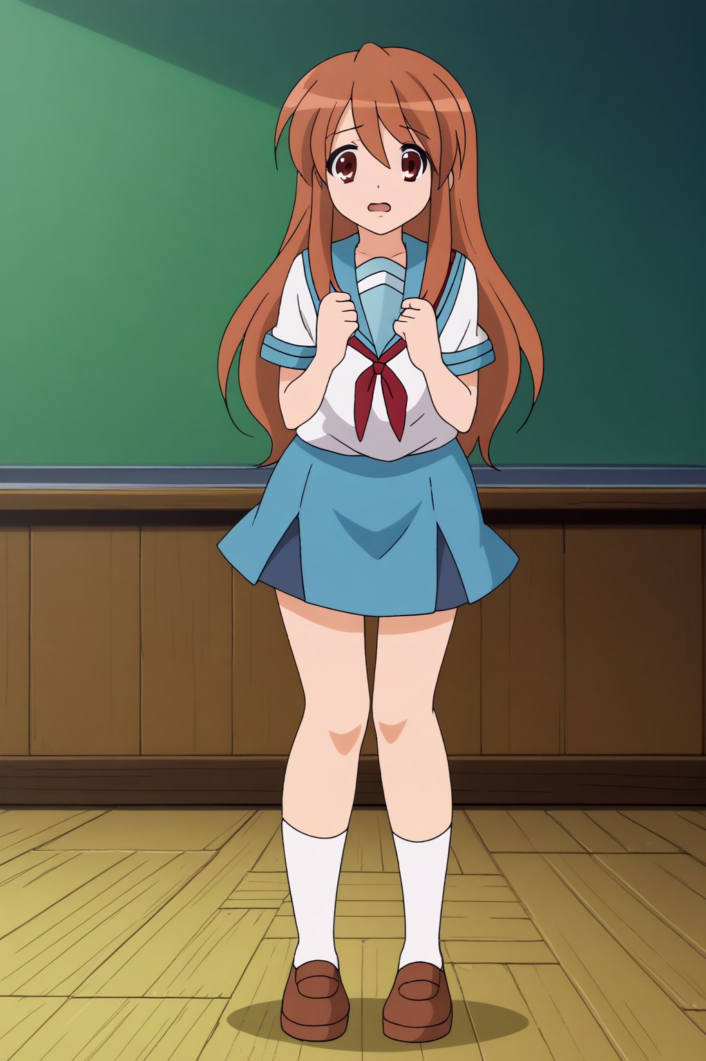 Mikuru Asahina, school uniform <lora:suzumiya_haruhi_no_yuuutsu-Mikuru_Asahina-PDXL:0.8>