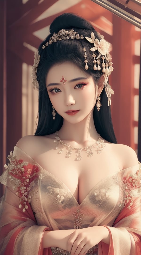 (,1girl, ,best quality, ),looking at viewer, <lora:391-DA-国风-抹胸汉服:0.8> ,ultra detailed background,ultra detailed background,ultra realistic 8k cg,(masterpiece:1.2),(best quality:1.2),(ultra detailed:1.2),(official art:1.3),(beauty and aesthetics:0.8),detailed,(intricate:0.8),(highly detailed),(solo),delicate countenance,1girl,fancy,(glassy texture:1.2),(crush:1.2),8k,accessory,tattoo,(transparent:1.1),gown,energy encirclement,instant,in the twinkling of an eye,upper body,woman in a mythical forest, masterpiece, perfect face, intricate details, horror theme, raw photo, photo unp(()),,