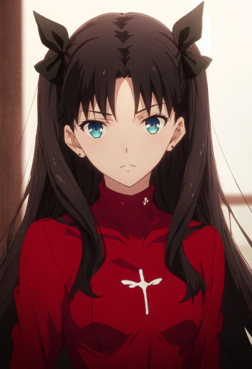 {safe:1.10}, best quality, masterpiece, highres, solo, {tohsaka_rin_fatestaynightufotable:0.90}, portrait, looking_at_viewer