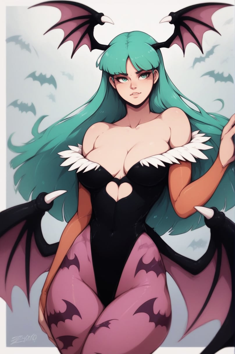 score_9, score_8_up, score_7_up,score_6_up,score_5_up, <lora:NoctFlatStyle:0.5>saucy, zesty morrigan aensland