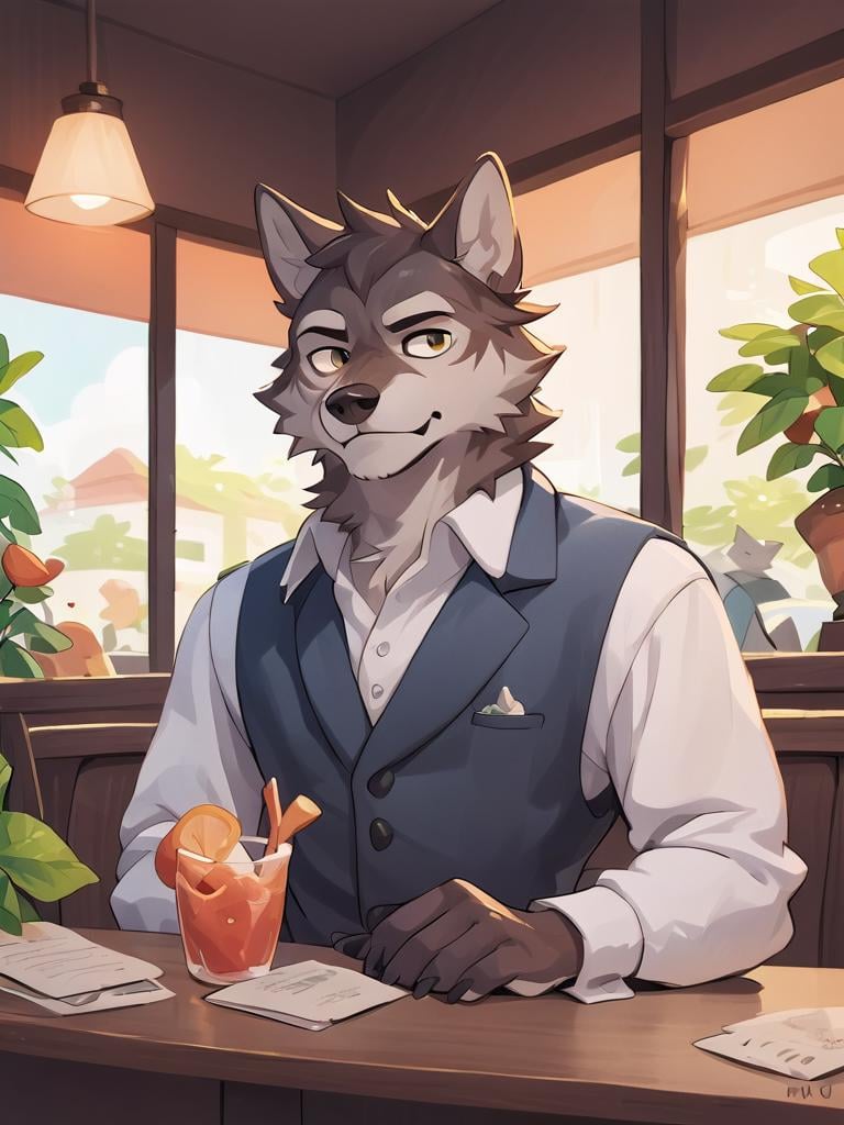 score_9, score_8_up, score_7_up, score_6_up, score_5_up, score_4_up,<lora:OtherStyle_03-000003:1>,source_furry,gentleman wolf sit at a table at a cafe,wolf,gentleman,solo focus,rating_safe, 