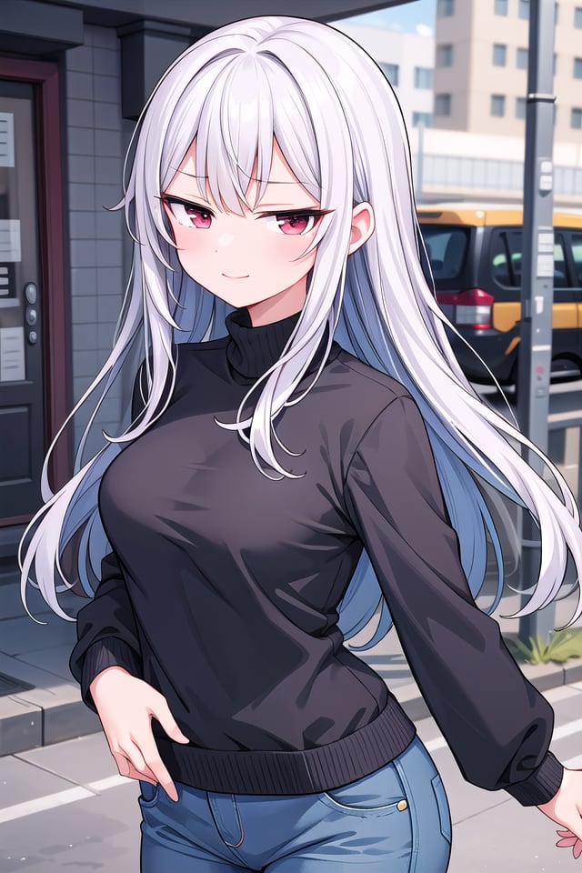 <lora:sensualface_type3_v3:1>insanely detailed, absurdres, ultra-highres, ultra-detailed, best quality,1girl, solo, nice hands, perfect handsBREAKpea coat, turtleneck, straight pantsBREAK(nsfw:-1.5)BREAKseductive smile, closed mouthBREAK,standing, cowboy shot, looking at viewerBREAKslender, kawaii, perfect symmetrical face, ultra cute girl, ultra cute face, ultra detailed eyes, ultra detailed hair, ultra cute, ultra beautifulBREAKin schoolyard, depth of field, ultra detailed backgroundBREAKmedium breastsBREAKpurple hair, red eyes, long hair,