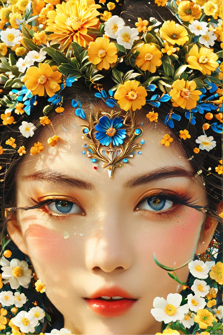 (masterpiece), (best quality), (absurdres),
1girl,beautiful detailed girl,
extremely detailed CG unity 8k wallpaper,extremely detailed background, beautiful background, original illustration),(1girl, upper body),((harajuku fashion)),((flowers with human eyes, flower eyes)),double exposure,fusion,hanfu
ray tracing, reflection light, Freehand_Brushwork1girl,looking at viewer,cowboy shot,light rays,sunlight,chinese architecture,townlet,treemasterpiece,best quality,official art,extremely detailed CG unity 8k wallpaper,elegant posture,    , masterpiece, best quality<lora:EMS-307144-EMS:0.800000>