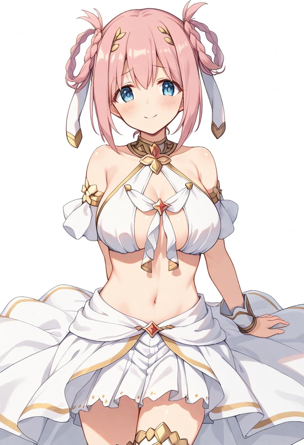 <lora:yui_XL-bf16-pony-v1:1>yui \(ceremonial\) \(princess connect!\),braided hair rings ,revealing clothes,white dress,, BREAK score_9, score_8_up, score_7_up, BREAK   <lora:HyLper-Accelerate-PAseer:1>,source_anime, best quality, masterpiece, uncensored,(clear eyes:1.2),(4 finger:0.5),zPDXLpg