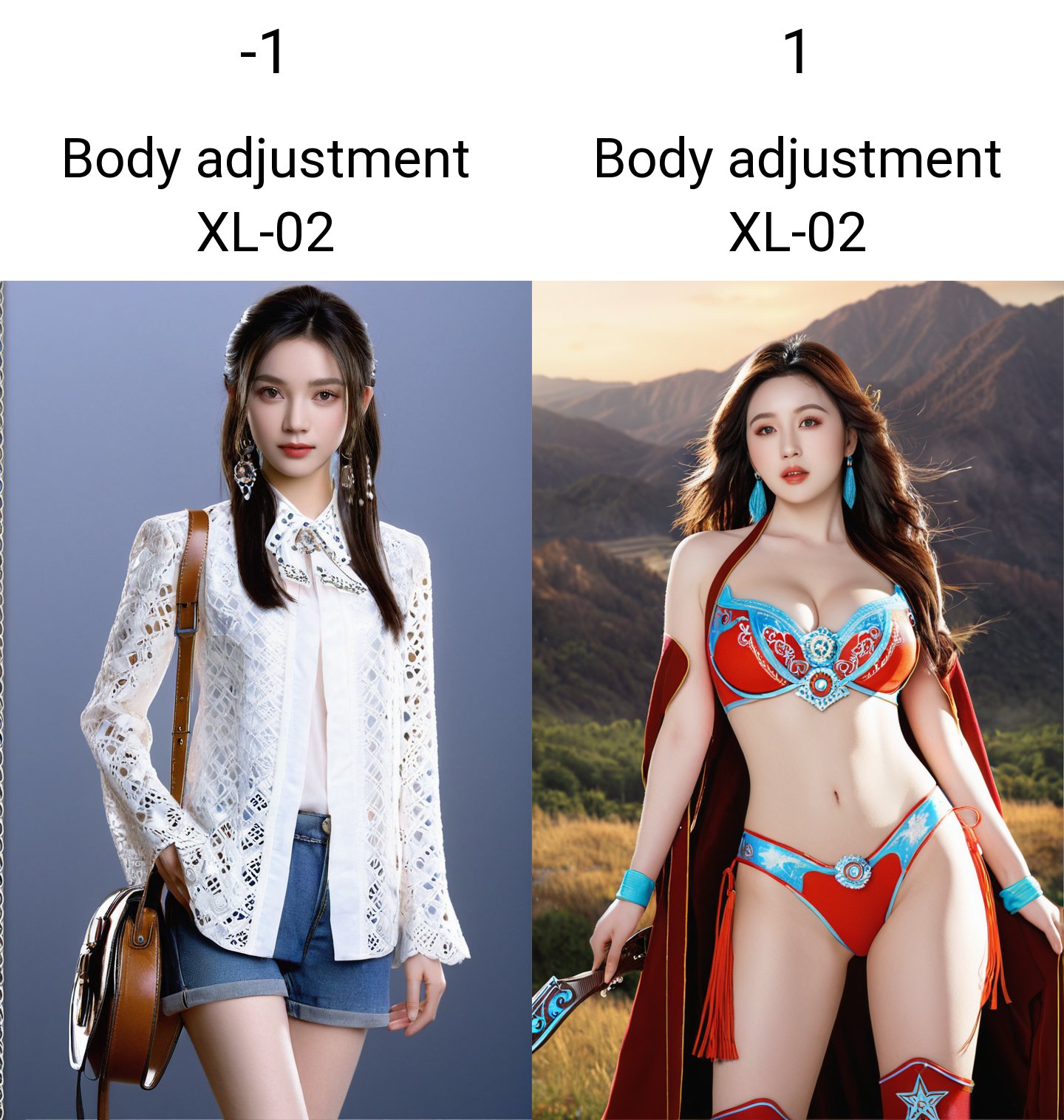 (masterpiece, best quality:1.4),finely detailed,1girl,solo,pale skin,standing,asian,(cowboy_shot:1.2), <lora:Body adjustment XL-02:-1>,