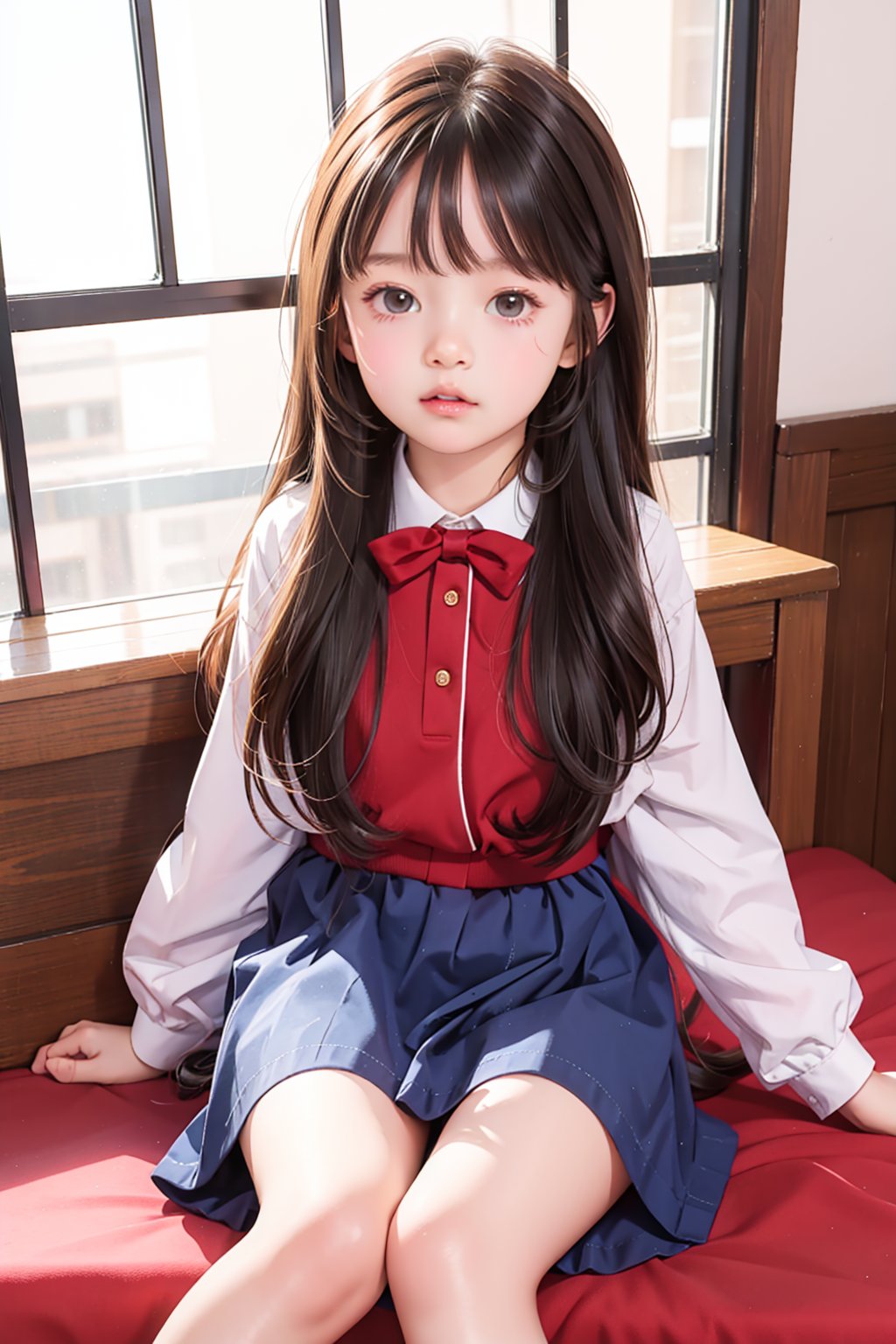 1girl, solo, loli, 6yo, long hair